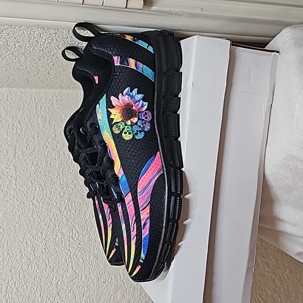 Flower Skull Sneakers Shoes